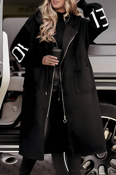 Brenda | Women's jacket with knitted sleeves and hood