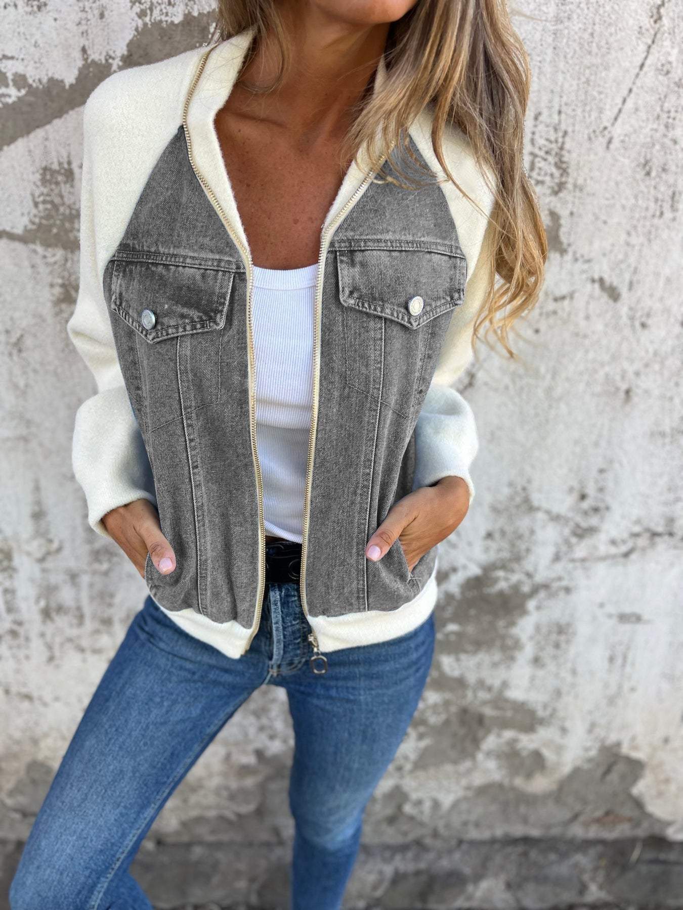 Zoe | Denim Hooded Jacket