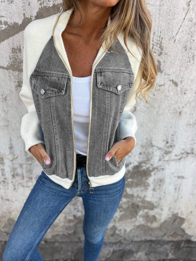 Zoe | Denim Hooded Jacket