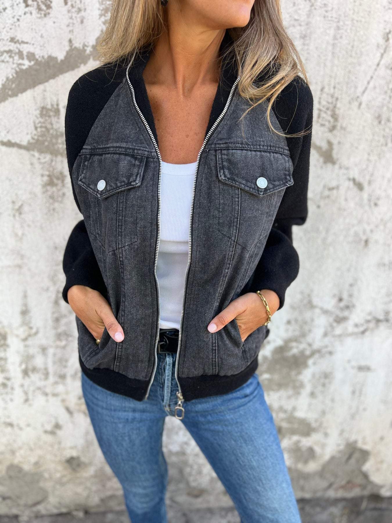 Zoe | Denim Hooded Jacket